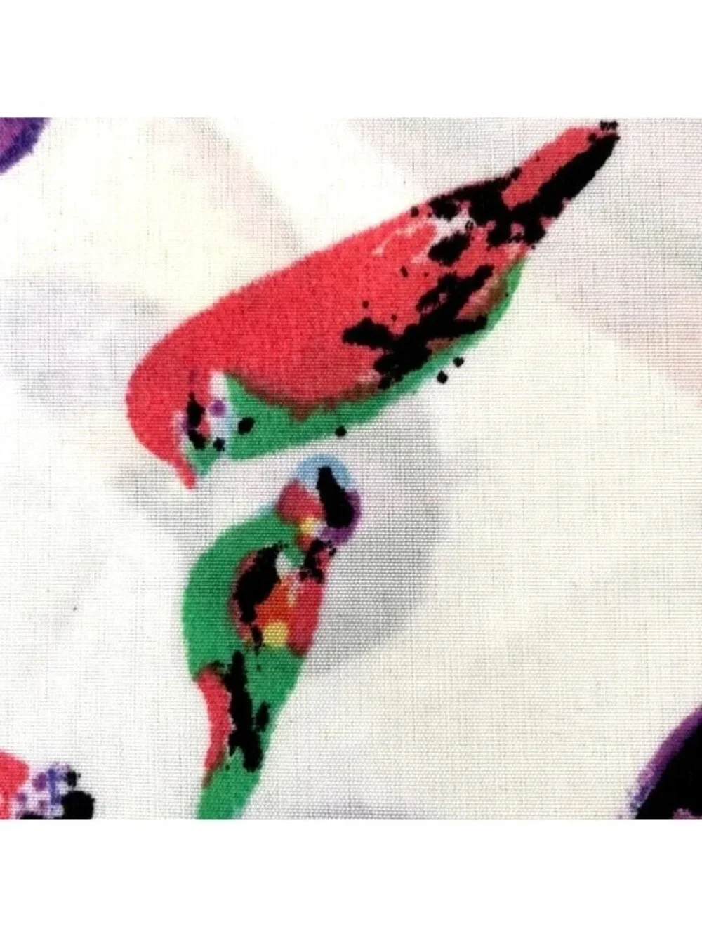 Tropical Bird print Top multi colored Birds Short sleeve size small